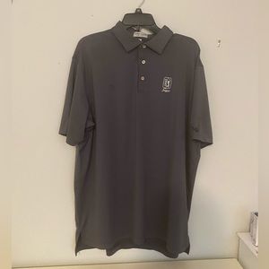 Peter Millar x TCP Sawgrass Summer Comfort Grey polo; size XL